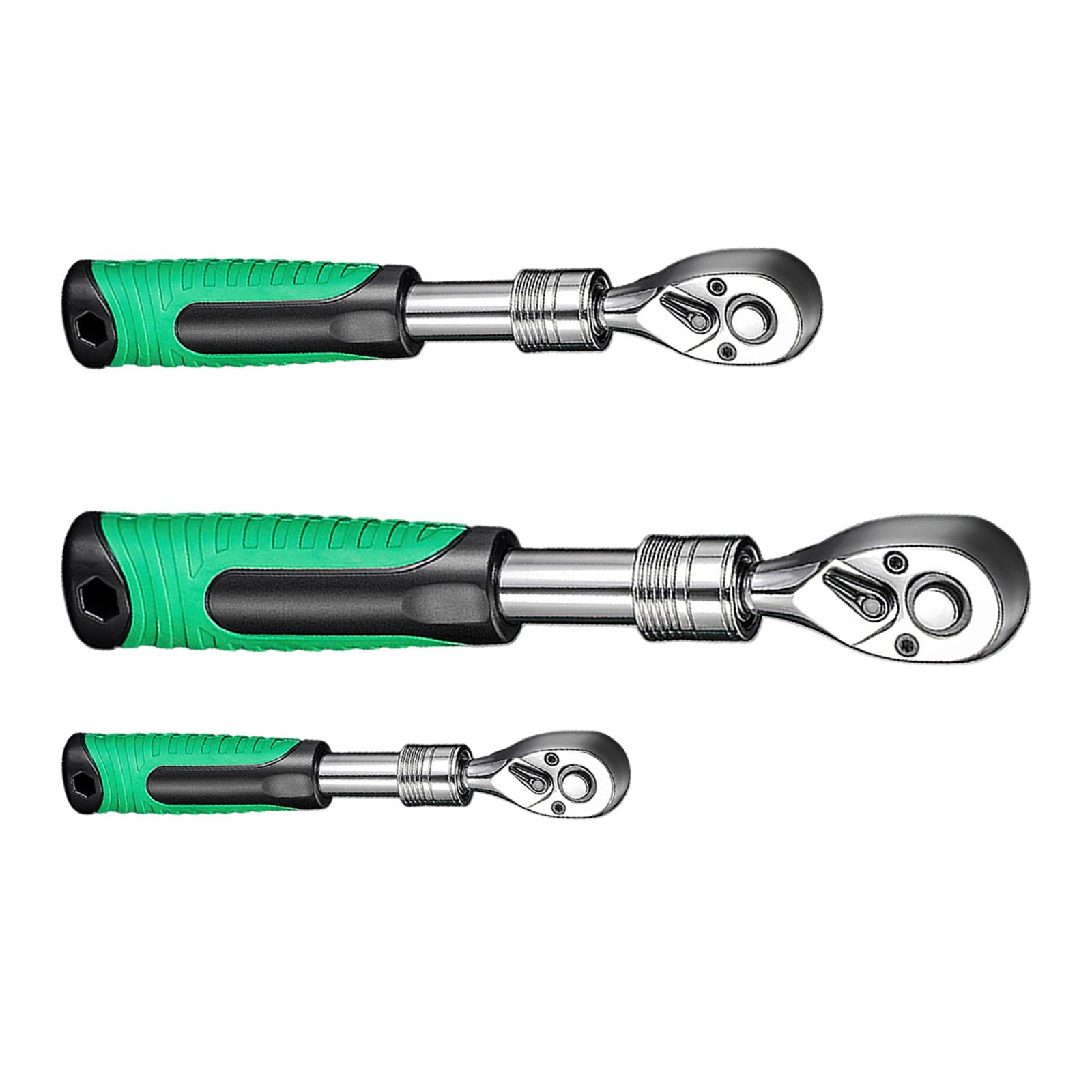 Ratchet Wrench 72 Tooth Reversible Switch Chromium Vanadium Steel Adjustable Length 230mm