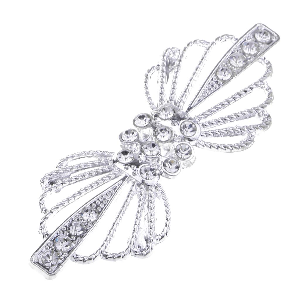 1 Piece Rhinestone Bridal Wrap Closure Hook & Eye Clasp Sweater Clothes Decor - Picture 4 of 4