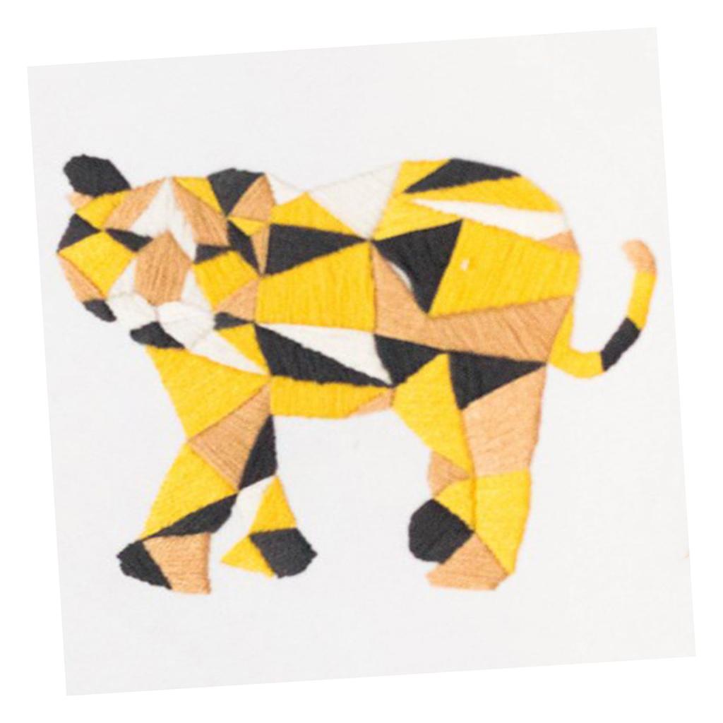 Handmade Embroidery Starter Kit Set Animals Cross Stitch for Adults Tiger