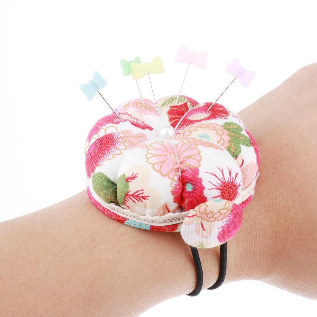 Pumpkin Wrist Pin Cushion Needle Pincushion Holder For Sewing