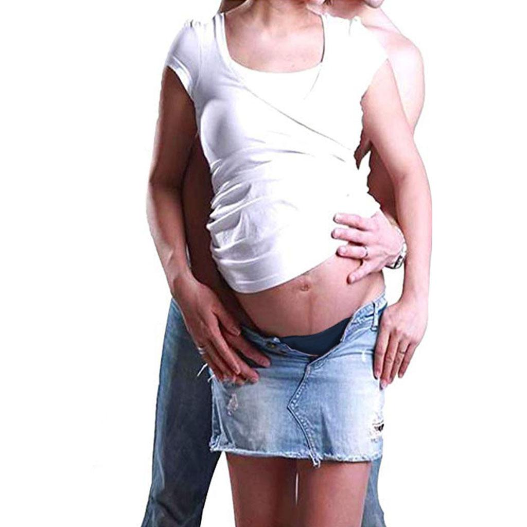 Maternity Pregnancy Adjustable Waist Extender Elastic Extender Pads Blue