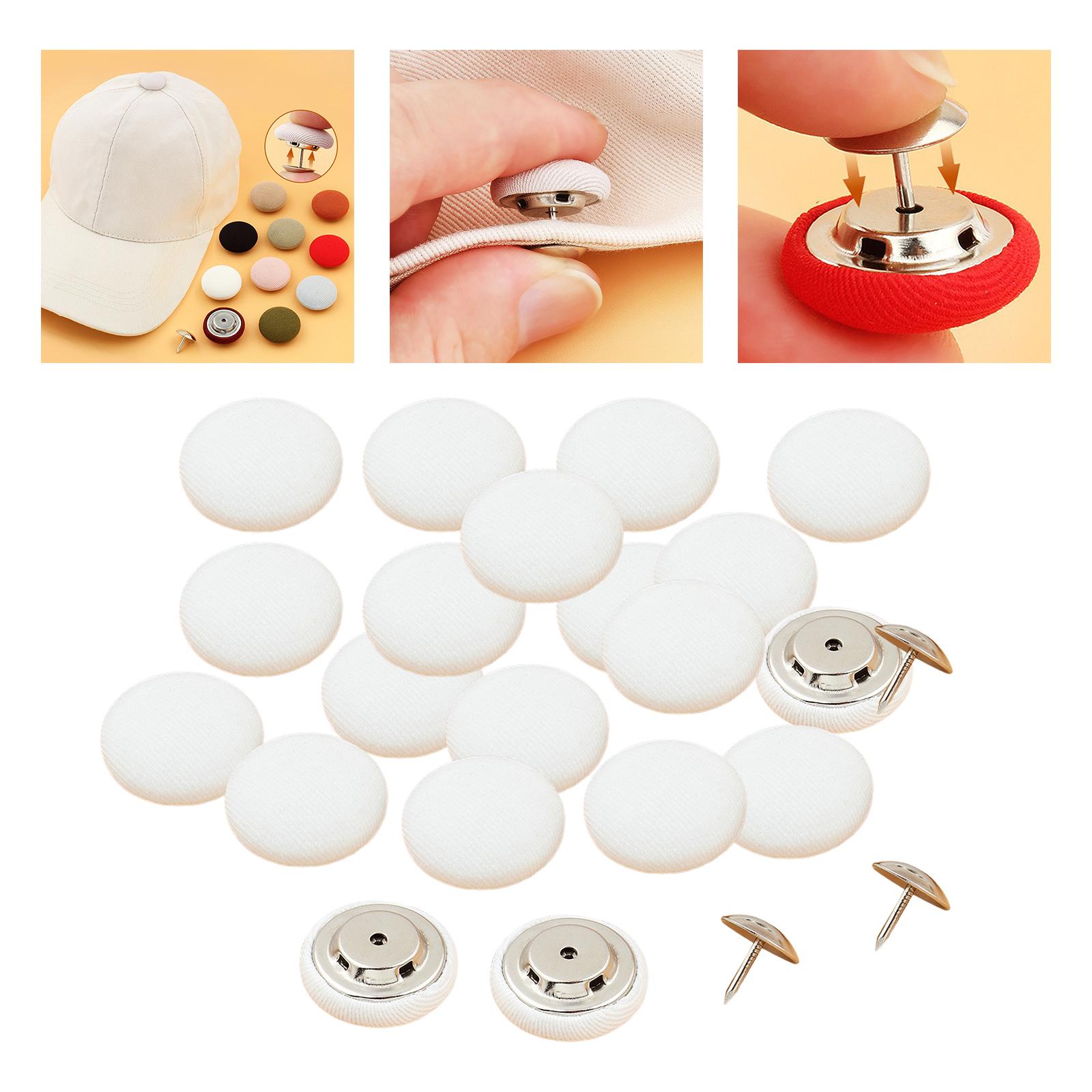 20 Pieces Sewing Buttons Sewing Accessories for Jacke Jeans White