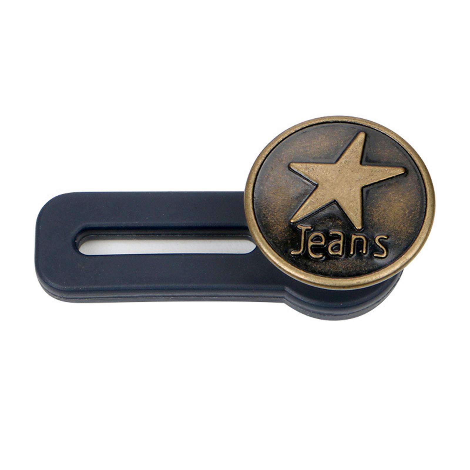 2x10Pcs Jean Extender Buttons Multipurpose Silicone Waistband Extender Buttons Star