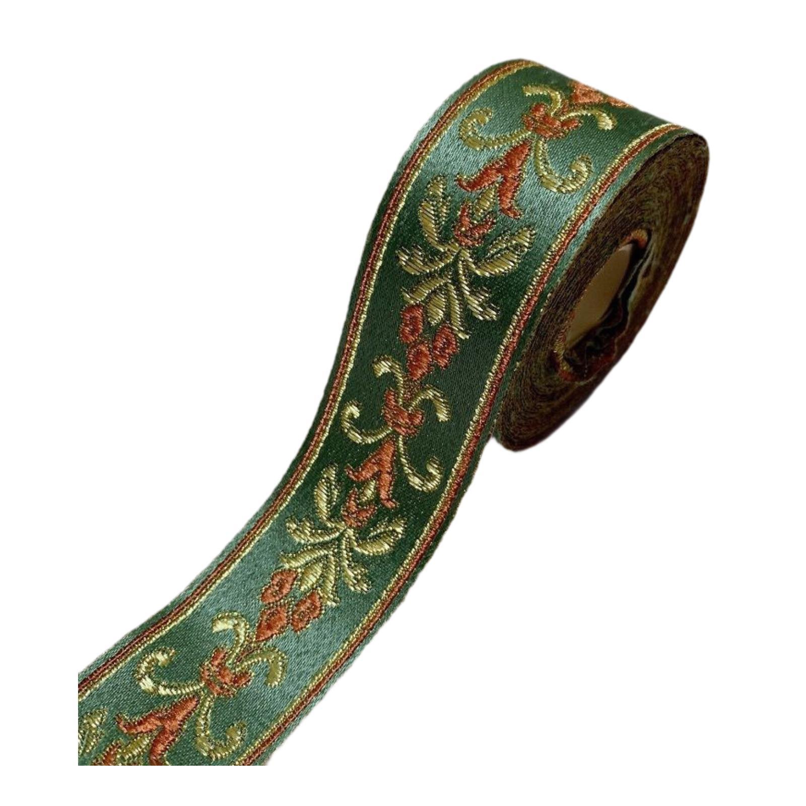 Jacquard Clothing Ribbon 5M Green