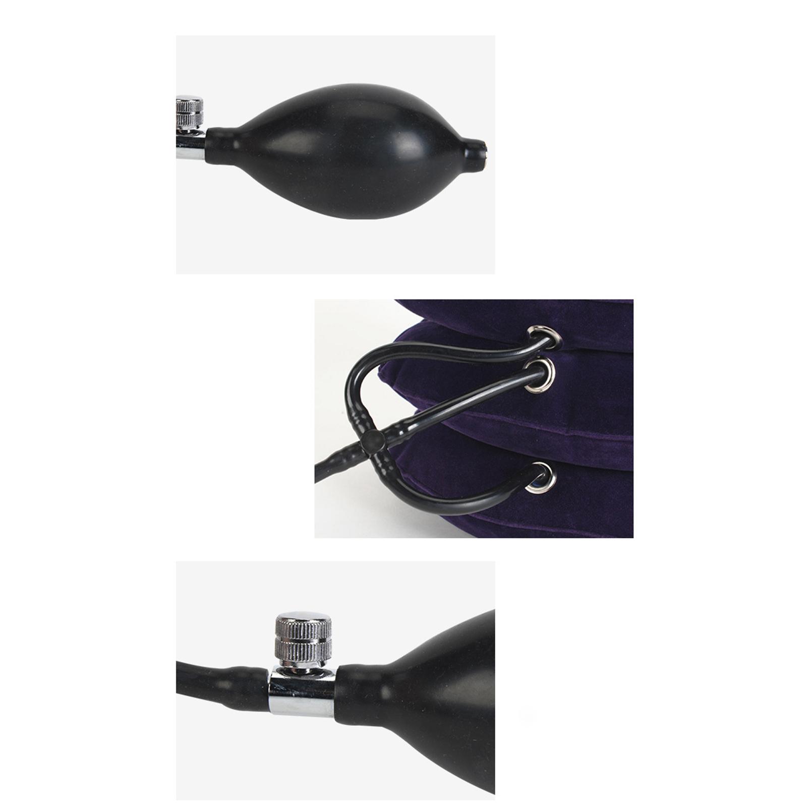 Neck Traction Device Inflatable Neck Stretcher Support Pillow Grey