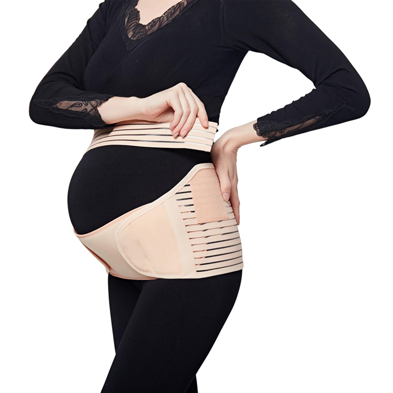 Pregnancy Band Waist Back Abdomen Belly Band Black Breathable XXL 100-130cm