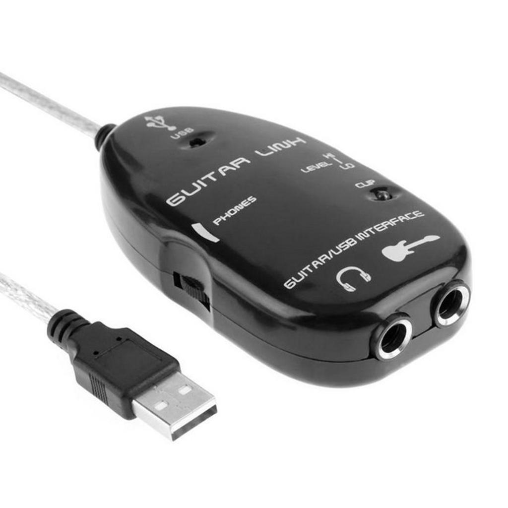 Guitar To Usb Interface Link Audio Cable For Recording Adapter Pc Laptop Ebay