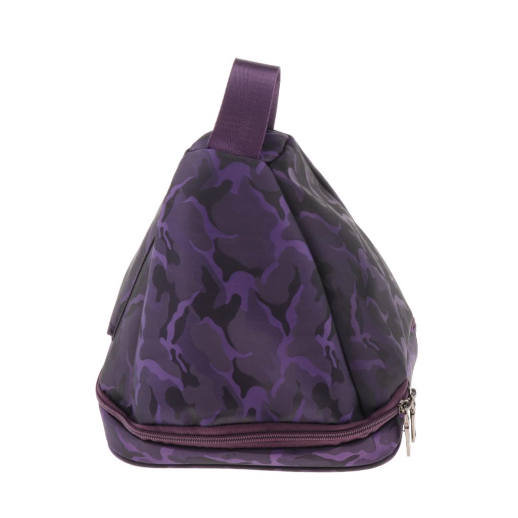 Crystal Singing Pyramid Traveling Carry Bag Case 10inch Purple Camouflage 