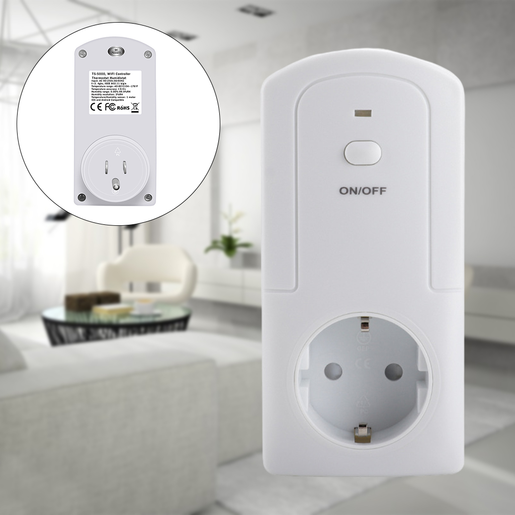 Smart WiFi Plug-In Thermostat Socket Cooling Heating EU