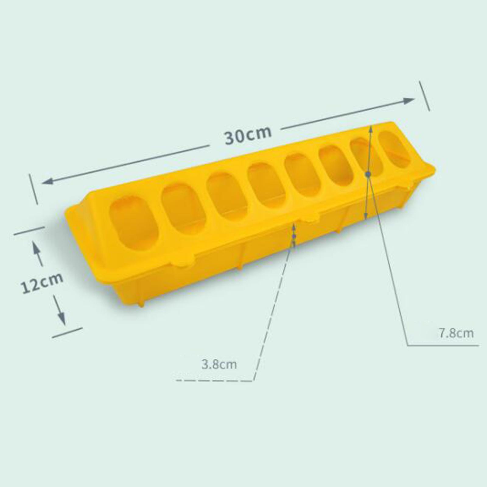 Poultry Feeder Chicken Feeding Trough Plastic Flip Top Container Yellow