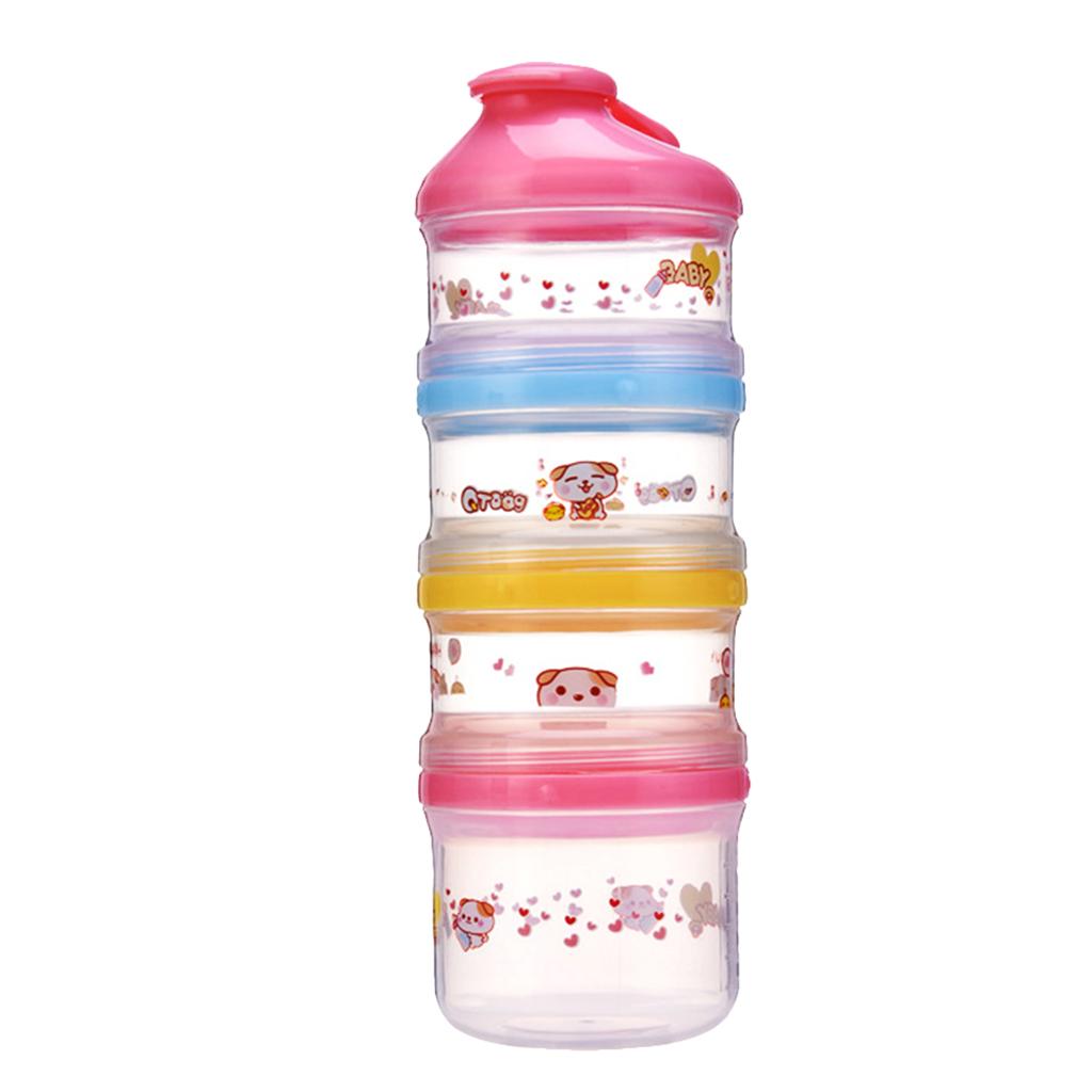 4 Schichten Baby abnehmbare Milchpulver Cartoon Box Snack Container für 