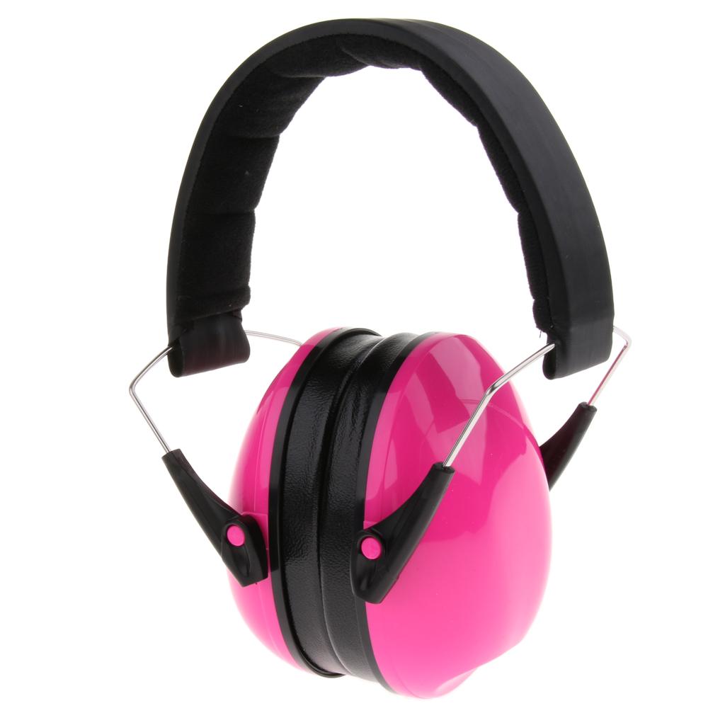 Adjustable Baby Children Ear Defenders Earmuffs Hearing Protection  Rose Red