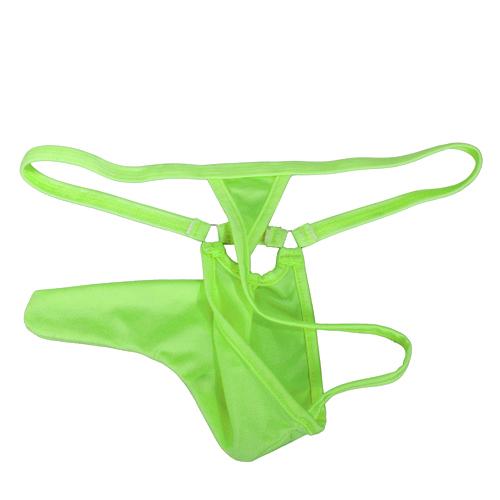 Sexy Underwear Thong G-string w/ Pouch for Men - Green