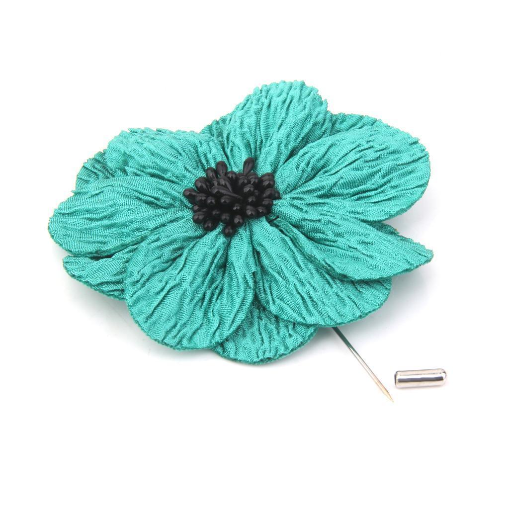 Mens Handmade Flax Flower Lapel Brooch Boutonniere Tuxedo Stick Pin Green