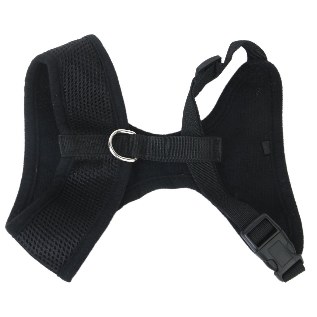 Pet Dog Soft Mesh Harness Clothes XL - Black