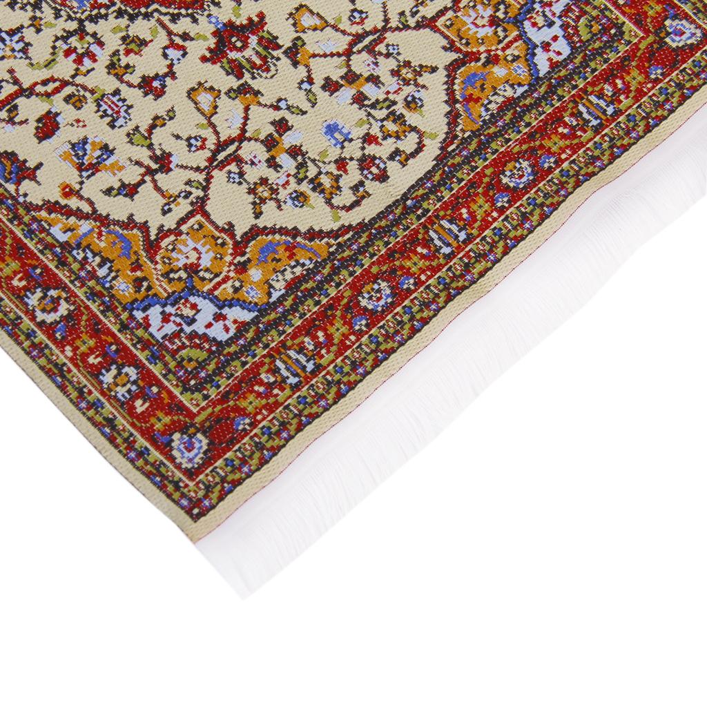 2pcs Dollhouse Miniature Rug Carpet Furniture Accessory Turkish Woven Floral