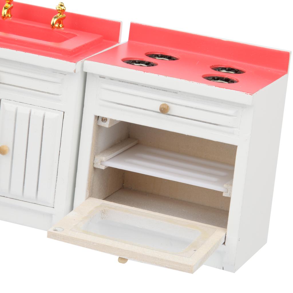 Miniature Wood Fridge /& Cabinet Shelf Model 1//12 Dollhouse Kitchen Furniture