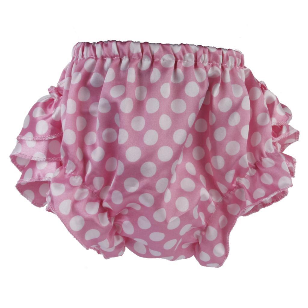 0-6M Baby Girl Kids Toddler Ruffle Pants Nappy Cover Bloomers Pettiskirt Pink Dot