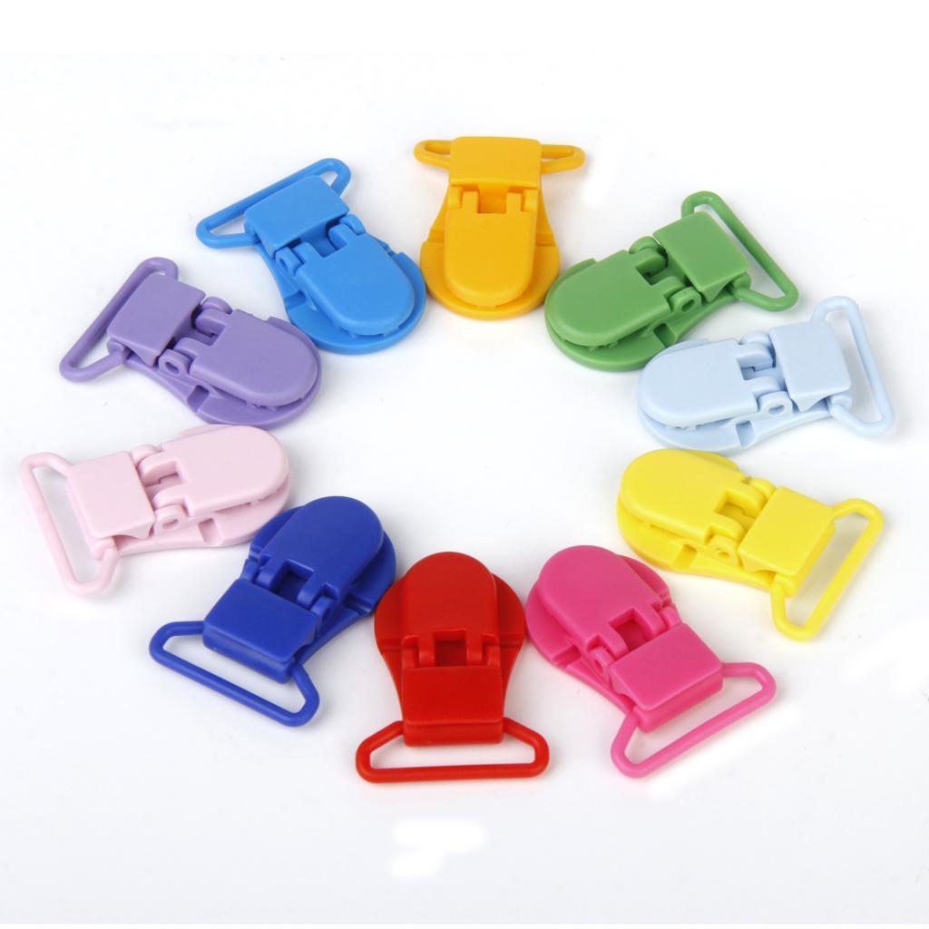 Universal Resin Round Clip-on Clamps Teeth Clip Nip Cloth File 10PCS Colors