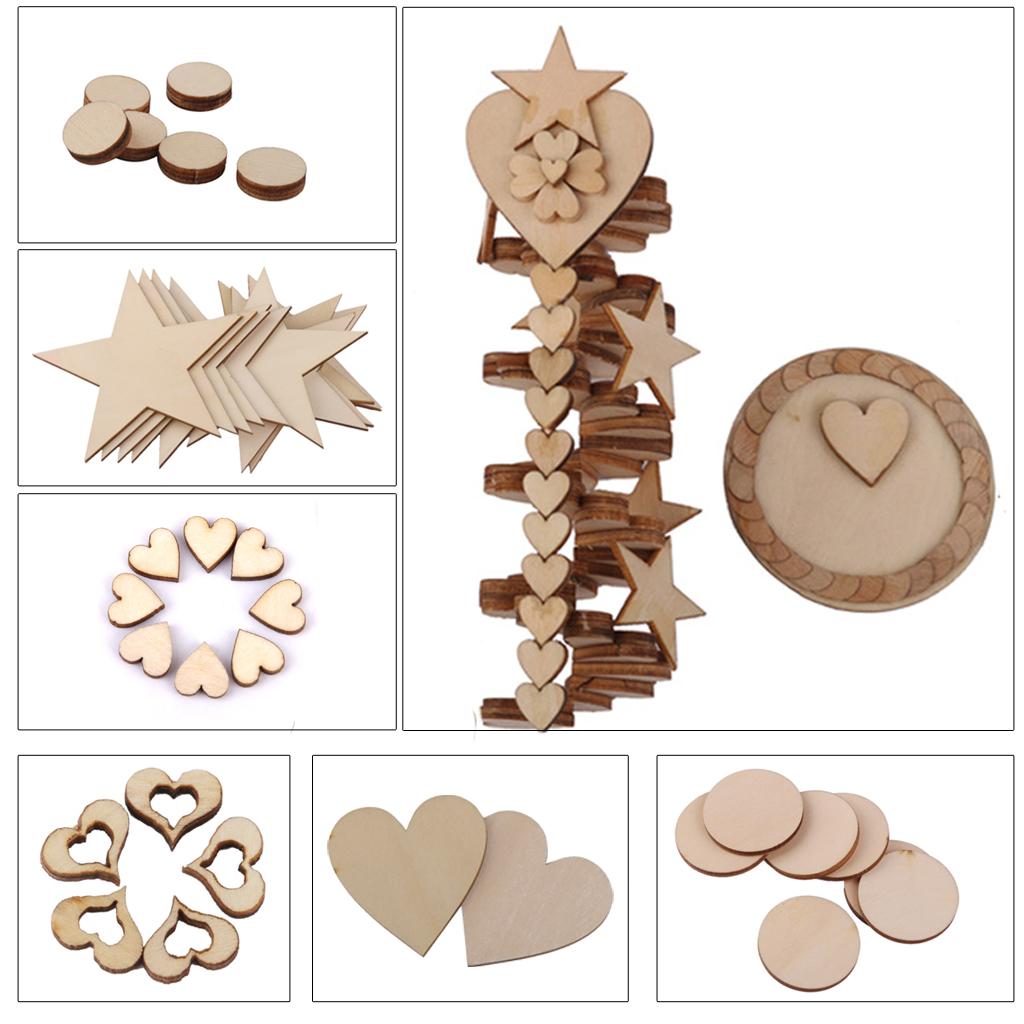 9xUnfinished wood circles Round Shape Pieces For Scrapbooking 25pcs 50mm