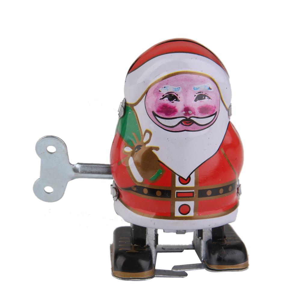 Christmas Santa Claus Wind Up Tin Toy