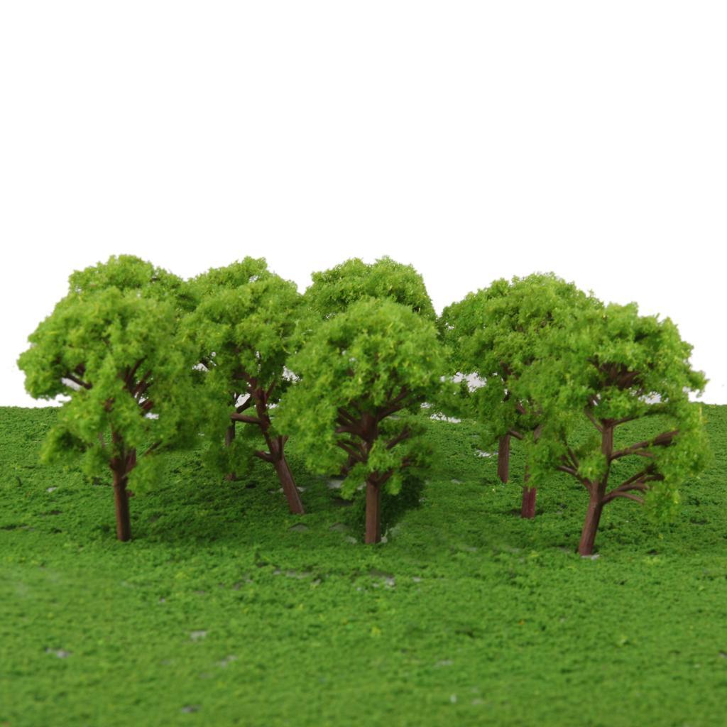 10pcs Banyan Trees Model Train Scenery Landscape Scale 1:100 Light Green