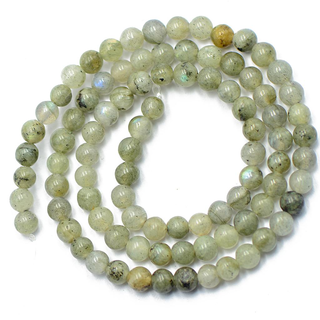 4mm Natural Labradorite Round Gemstone Loose Beads 15inch