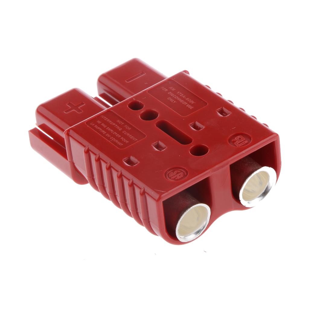 Red 175A 600V 1AWG Battery Quick Connect Winch Connector Plug Contact Cover