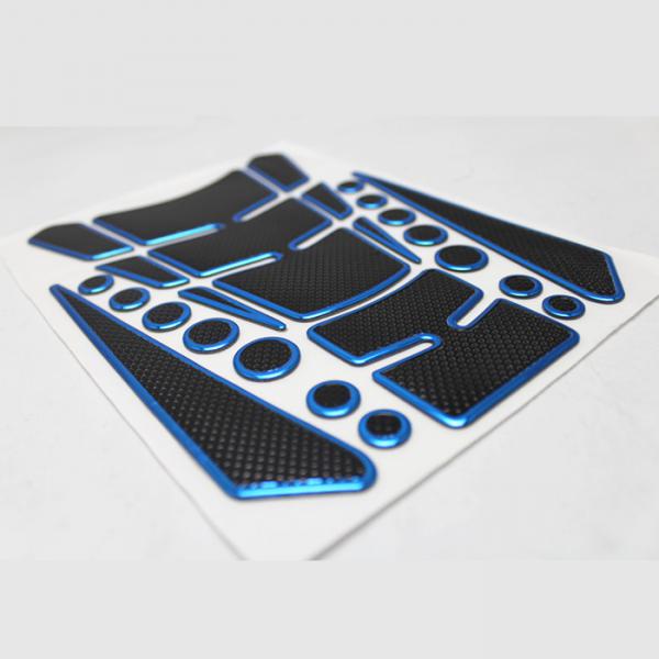 Universal Motorcycle Gas Tank Protector Pad Fish Sticker Blue/Black