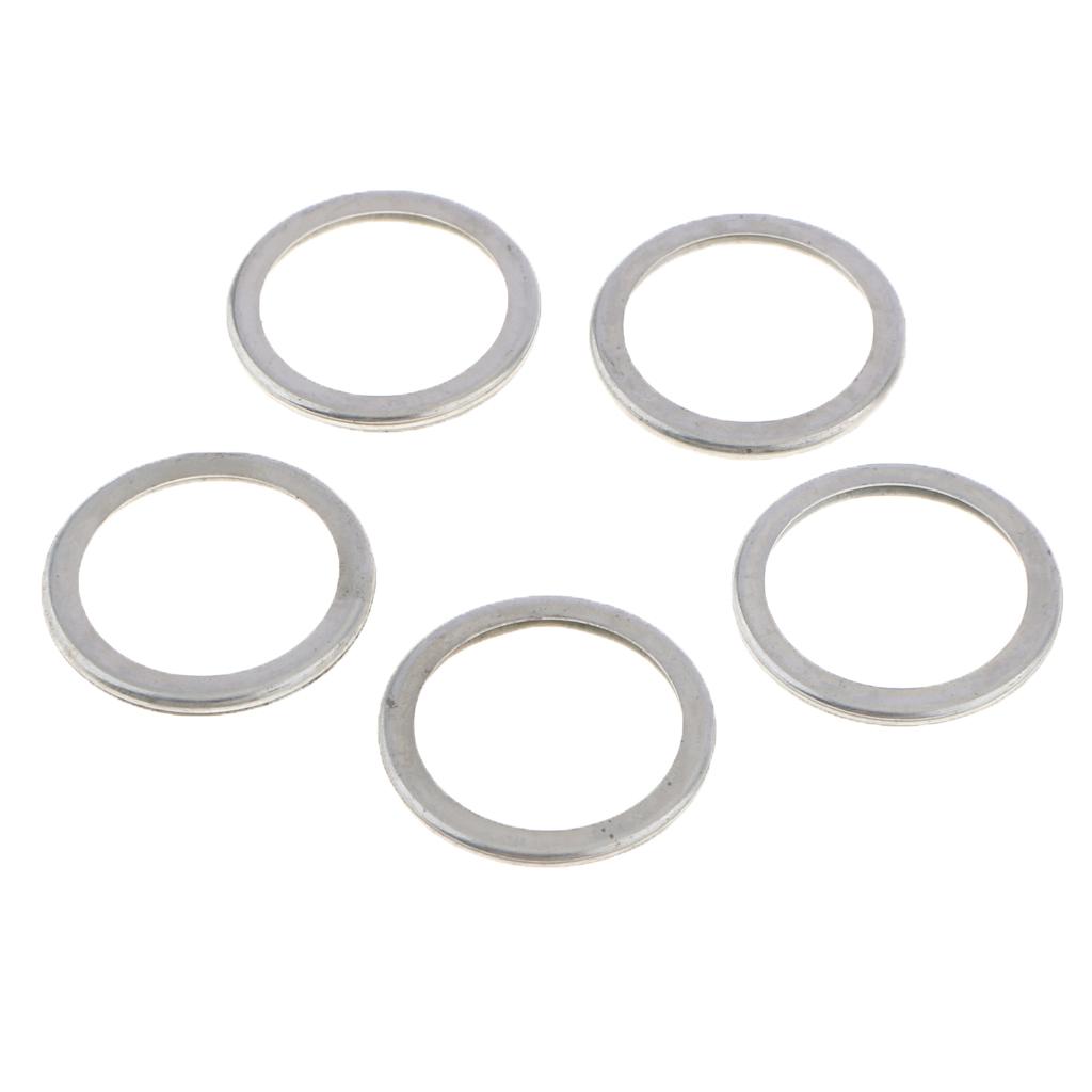 10Pcs Metal Oil Drain Plug Crush Washers Gaskets For Subaru Silver