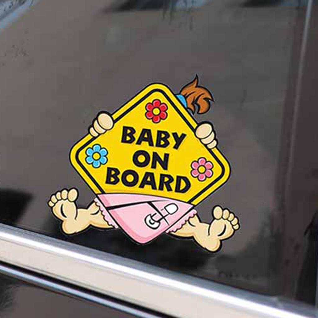 Baby on Board Warning Safety Sign Car Decal Vinyl Warning Sticker 11x10cm