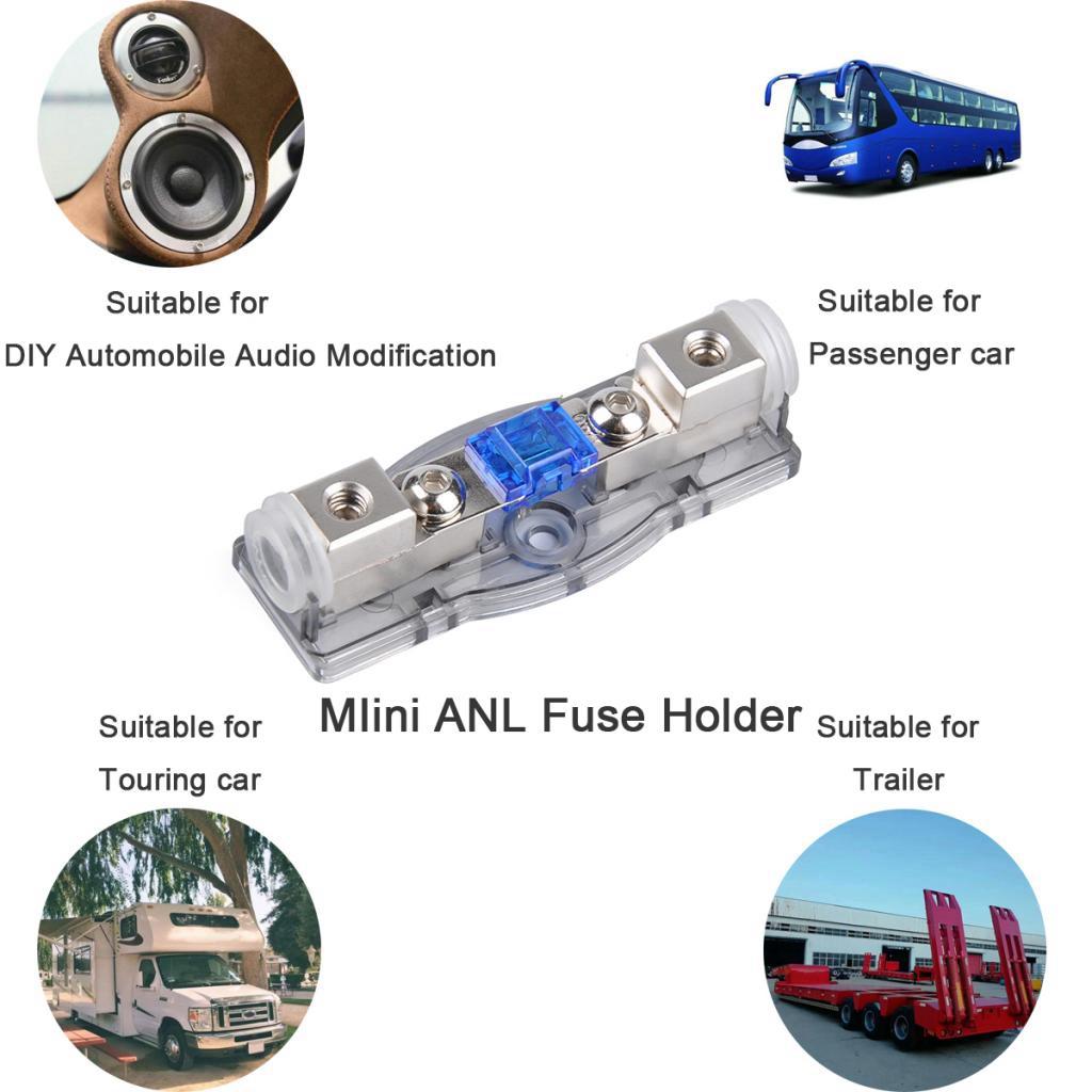 Car Audio Inline MIini ANL Fuse Holder for 4 / 8GA Cable with 60 AMP Fuse