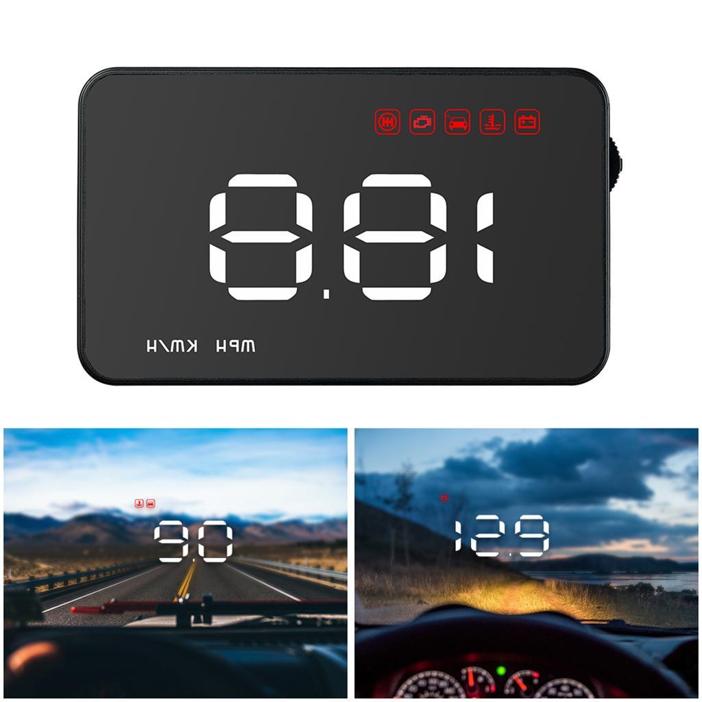 A1000 Car HUD Digital Head Up Display OBD2 Speedometer Speed Warning System