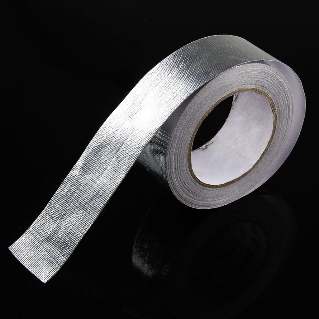 Aluminum Foil Heat Wrap Adhesive Exhaust Manifold Heat Tape 2" x 25M