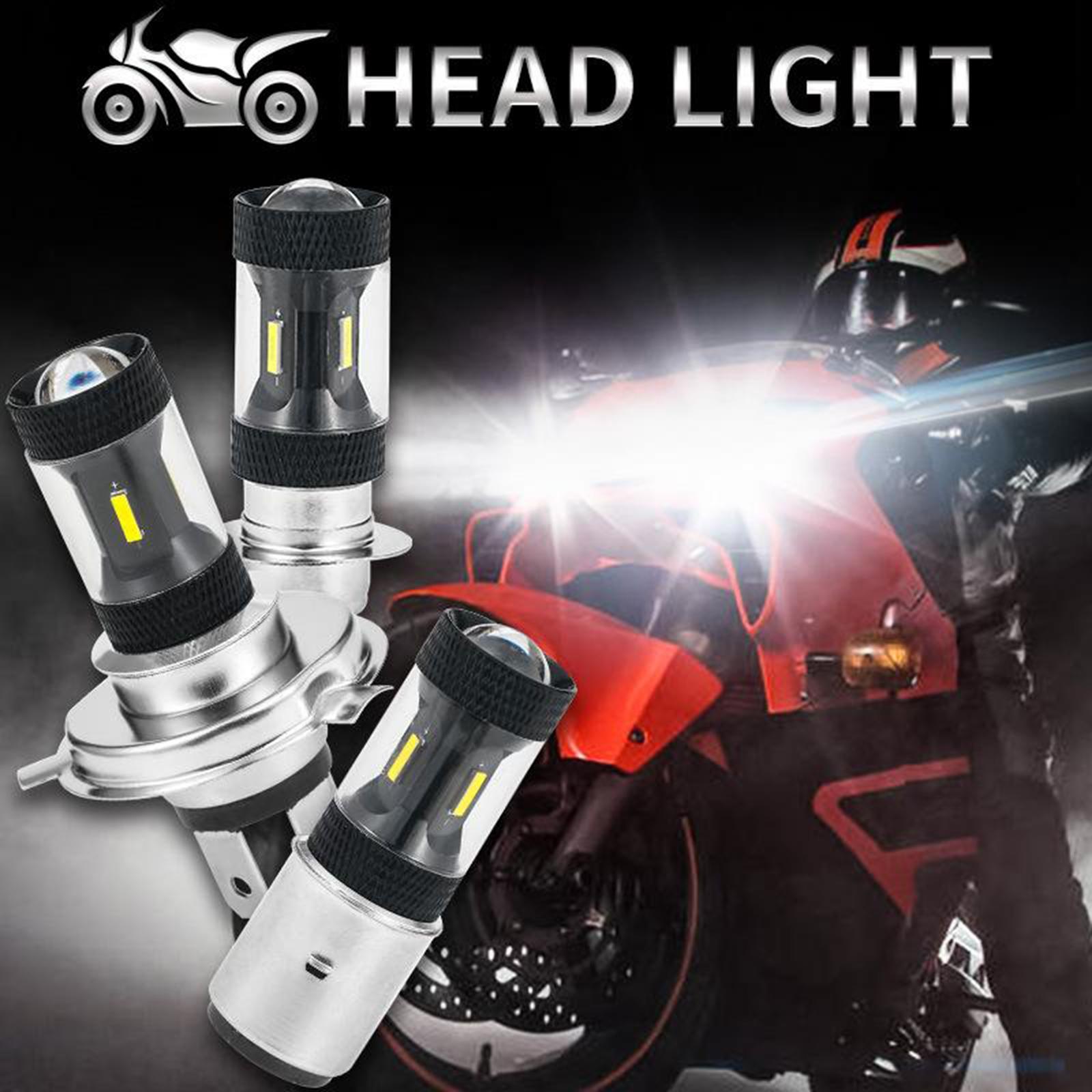 H4/BA20D/P15D 36W Motorcycle Headlight Bulb 3000LM Headlamp P15D White