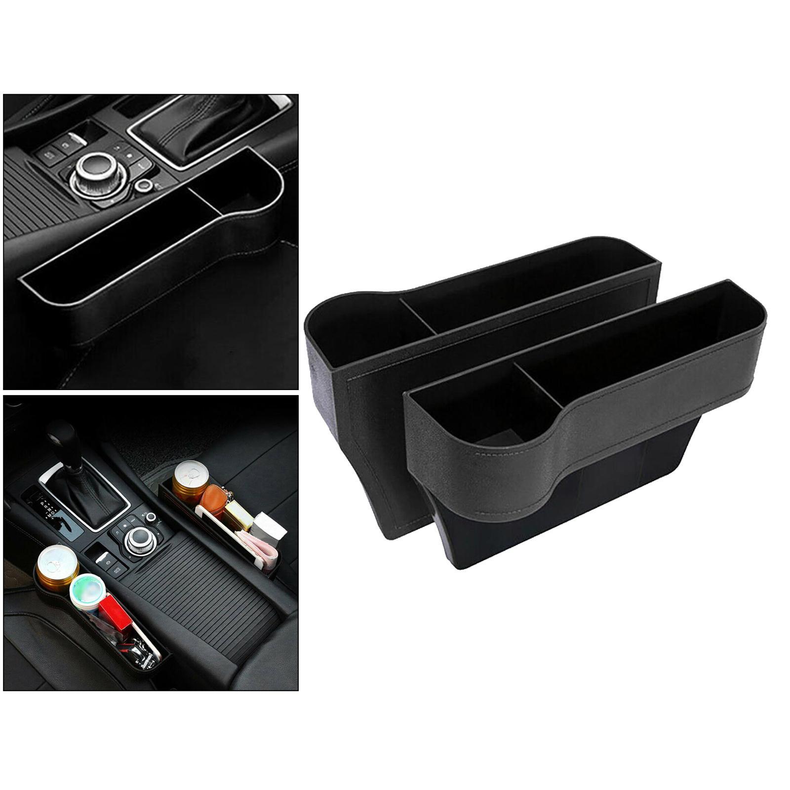 2Pcs Auto Car Seat Gap Catcher Storage Box Organizer Pocket for Wallet Keys