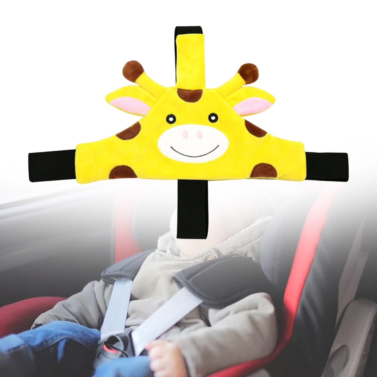 Car Seat Head Support Infant Baby Soft Slumber Sling Fit for Children Giraffe