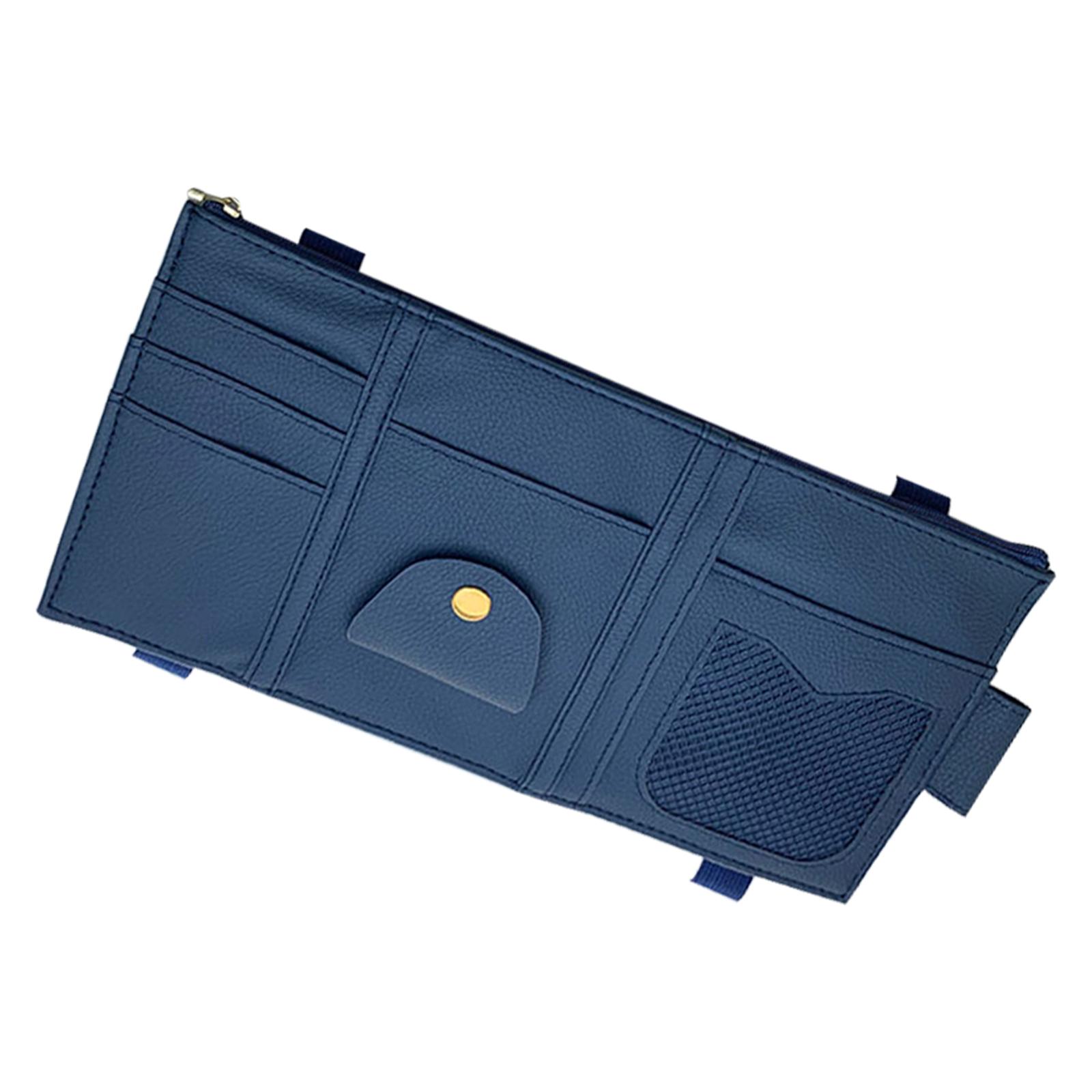 visor Organizer Stowing Tidying Holder Pouch card Document Blue