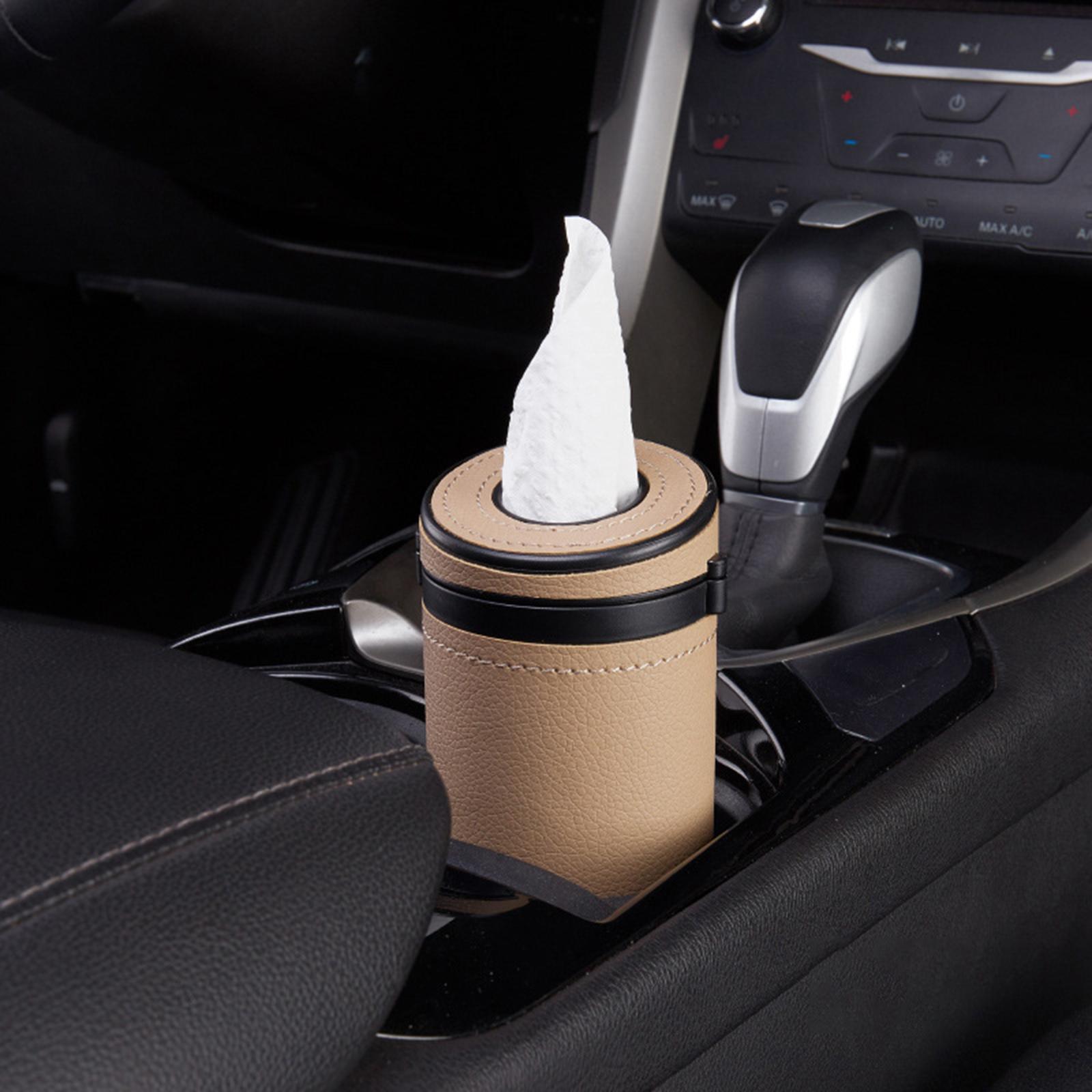 Universal Cylinder Tissue Box Tissue Tube Auto Interior Accessories Beige