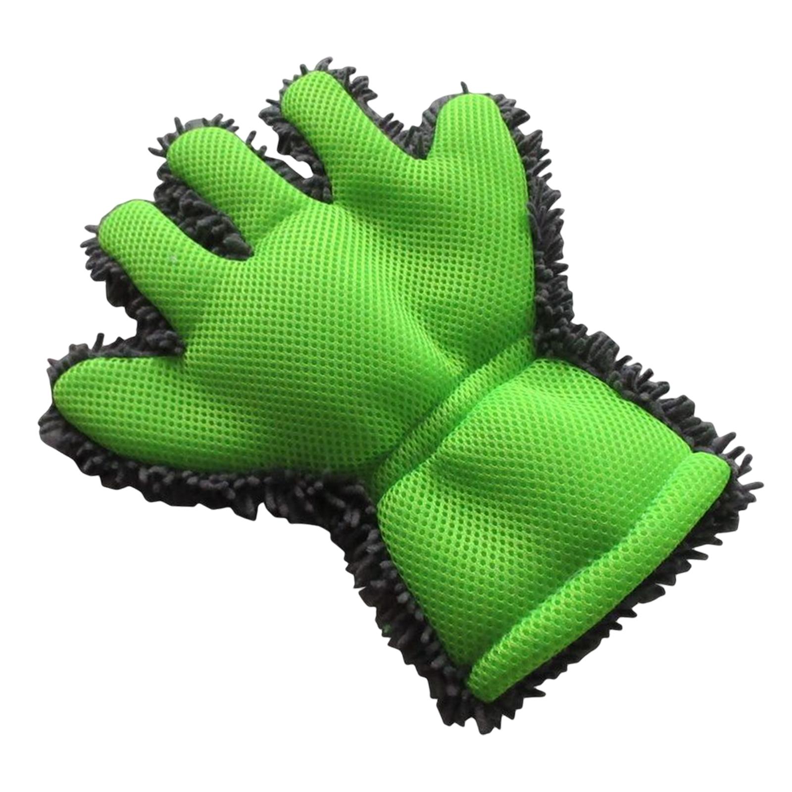 Wash Mitts Premium for Car Cleaning Interior Exterior Green