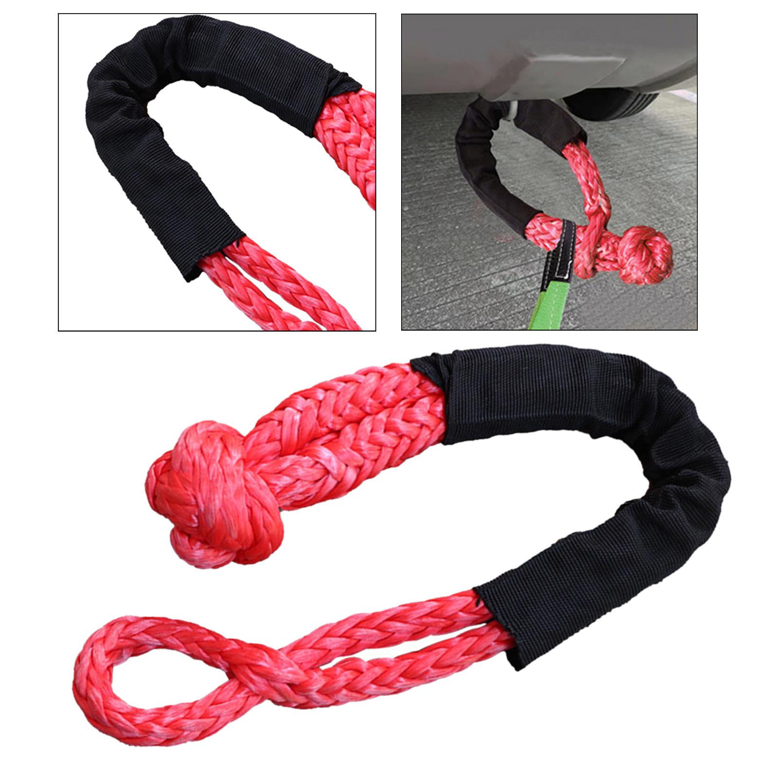 Soft Shackle Versatile Towing Rope for Sailing Vehicles Towing Red