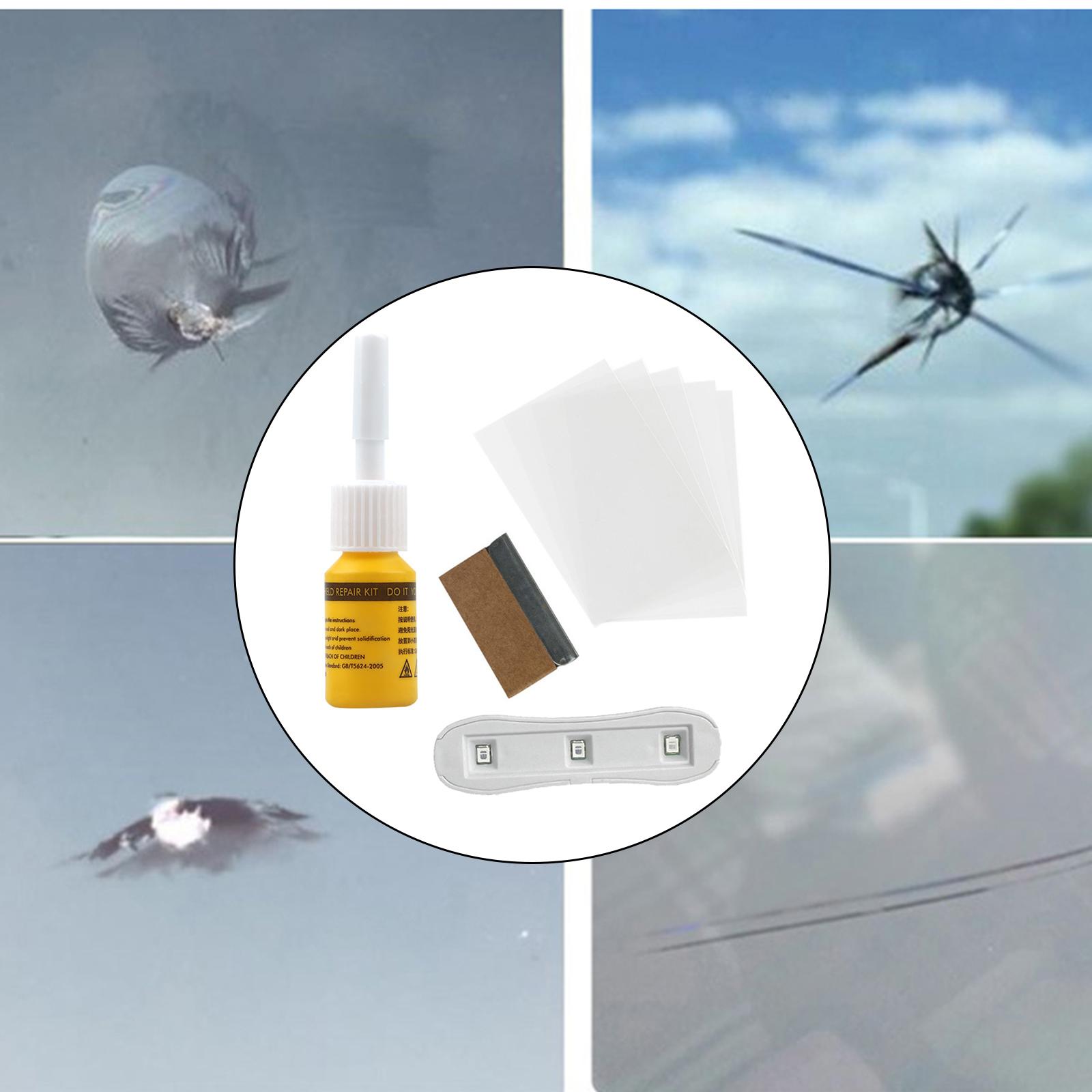 Windshield Crack Repair Kit Vehicle Windscreen Tool for Repairing Chips Yellow