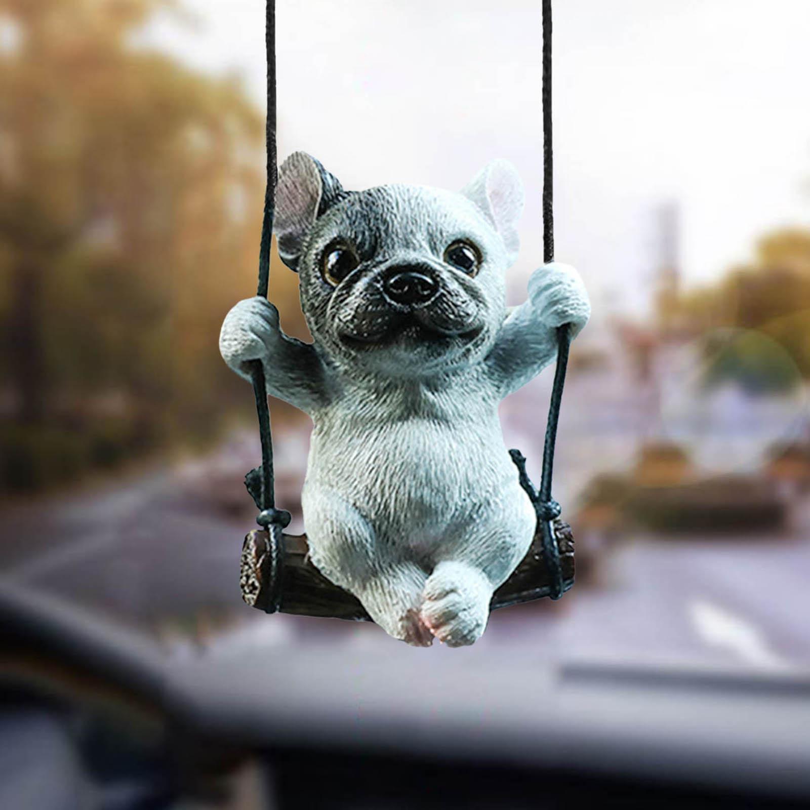 Dog Pendant for Car Rear View Mirror Charm for Backpacks Home Cafes Style A