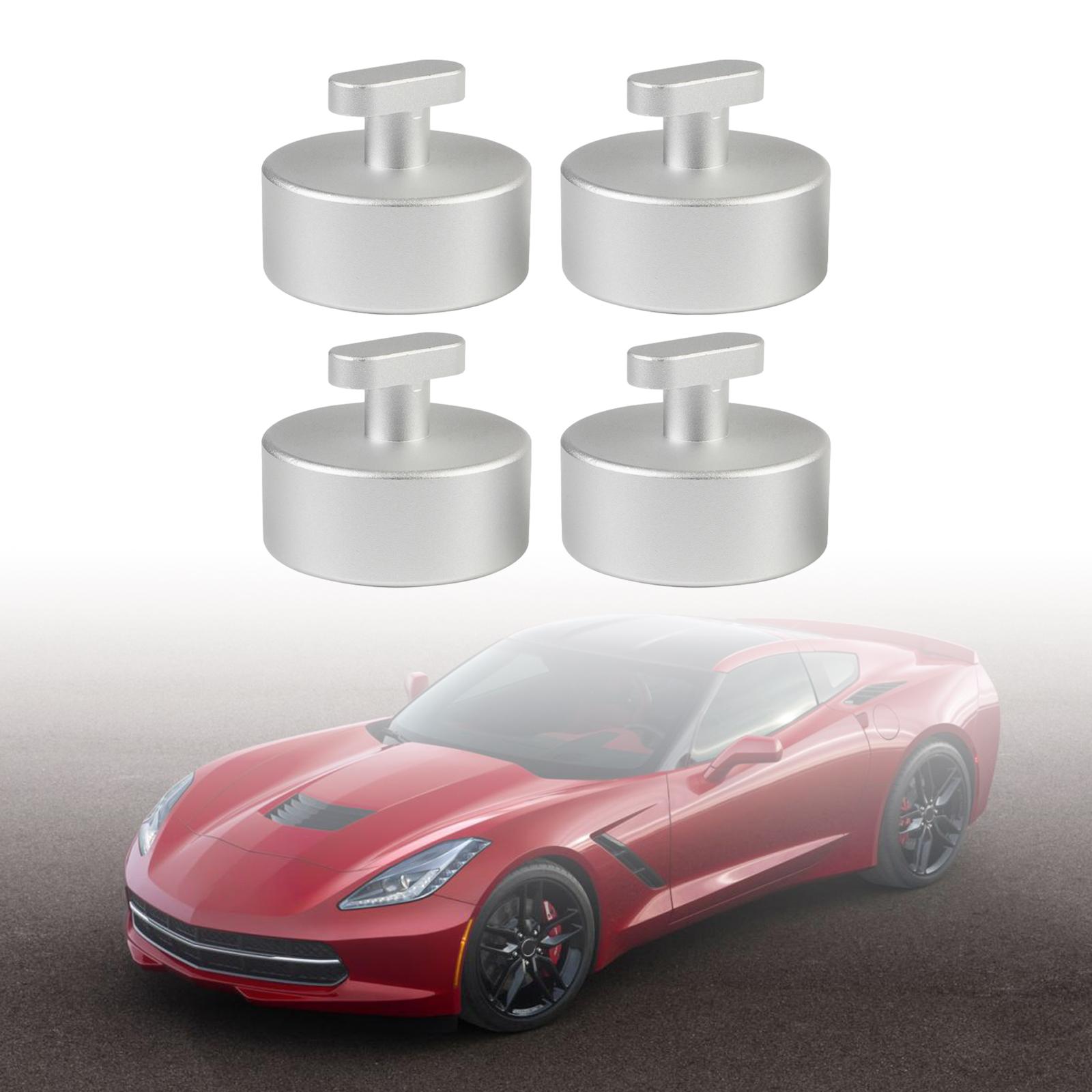 4Pcs Jacking Pad Durable Pucks Design for Chevrolet C7 Z51 Silver