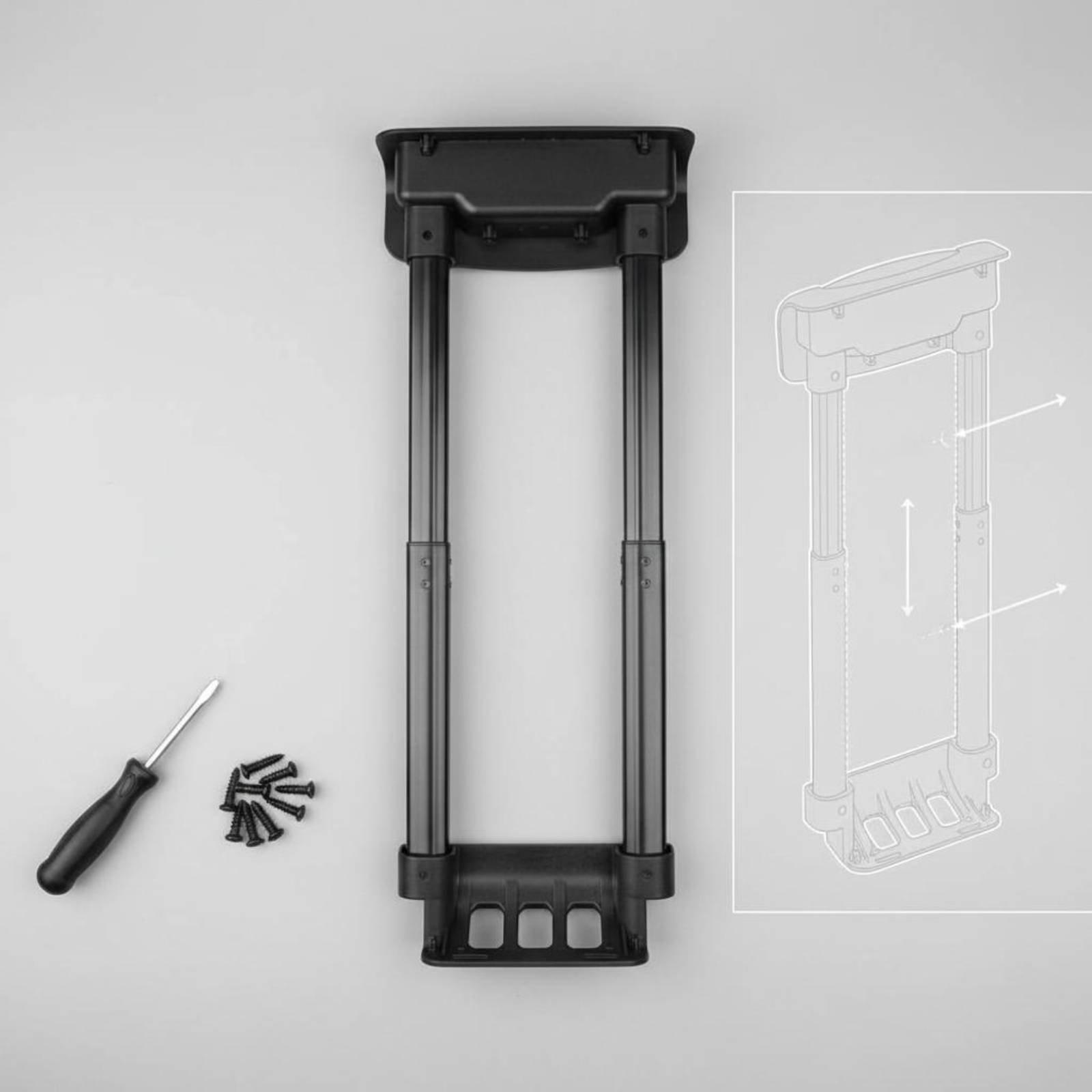 Suitcase Pull Rod Assembly Repair Kit Telescopic Luggage Handle Adjustable Length for Home Repair Enthusiasts 28 Inch G019 Black