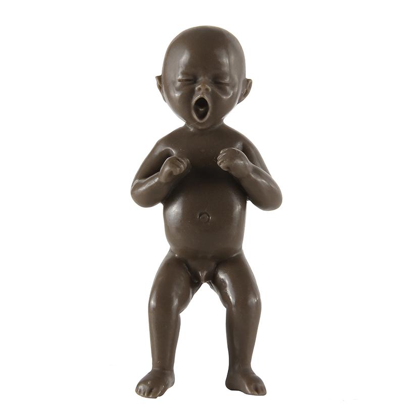 3.54'' Reborn Baby Boy Dolls Realistic Mini Lifelike Full Body Newborn Brown
