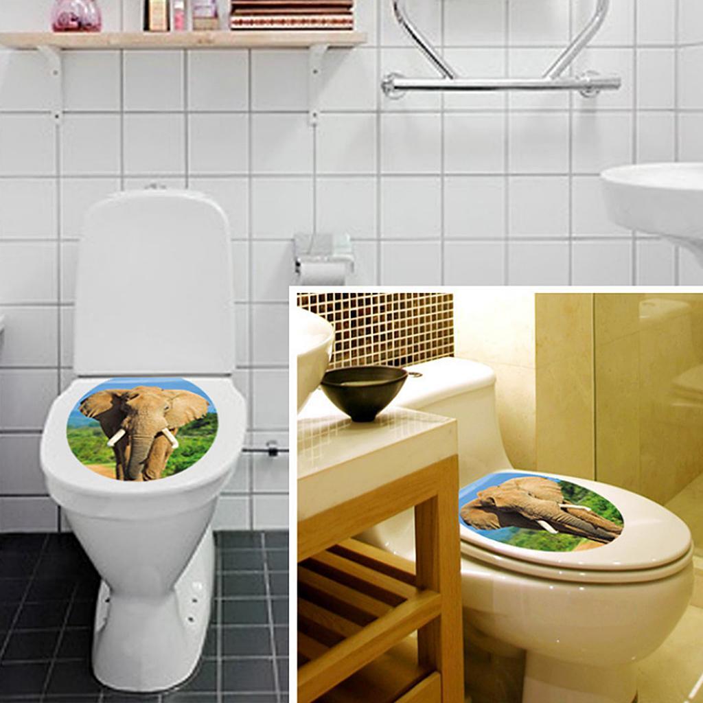 BATHROOM TOILET SEAT STICKER WALL DECAL WATERPROOF CAR WINDOW STICKERS