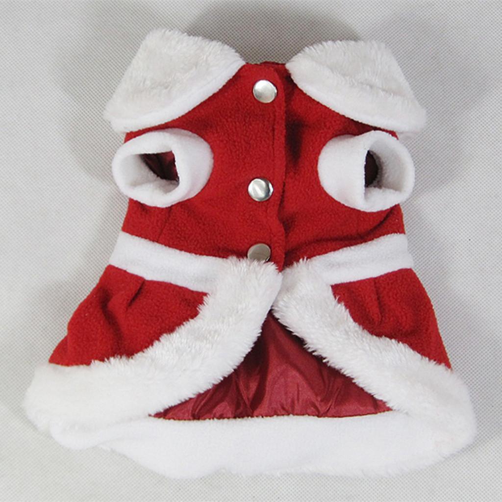 Christmas Santa Claus Model Dress Polyester Pet Coat Dog Vest Clothes XXL