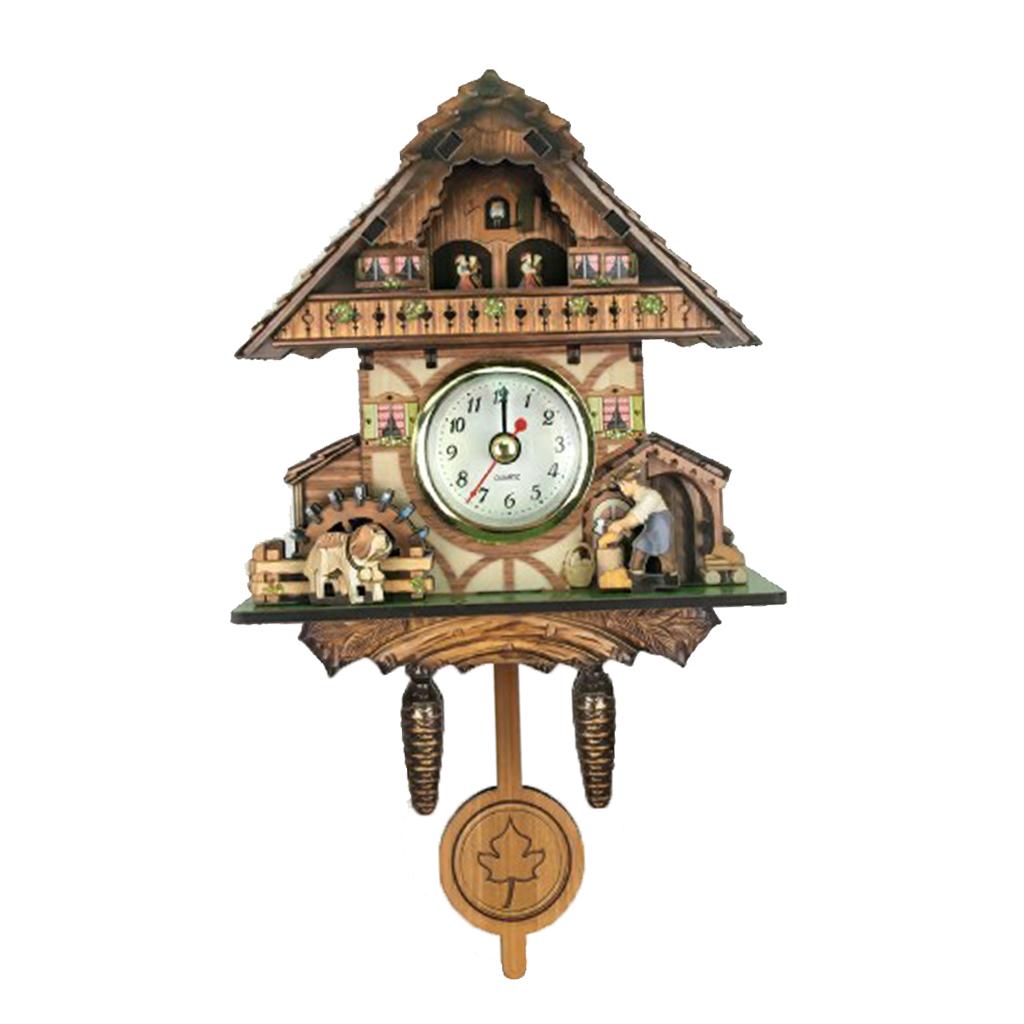 Decorative Collectibles Wooden Battery operated Cuckoo Clock Home D cor