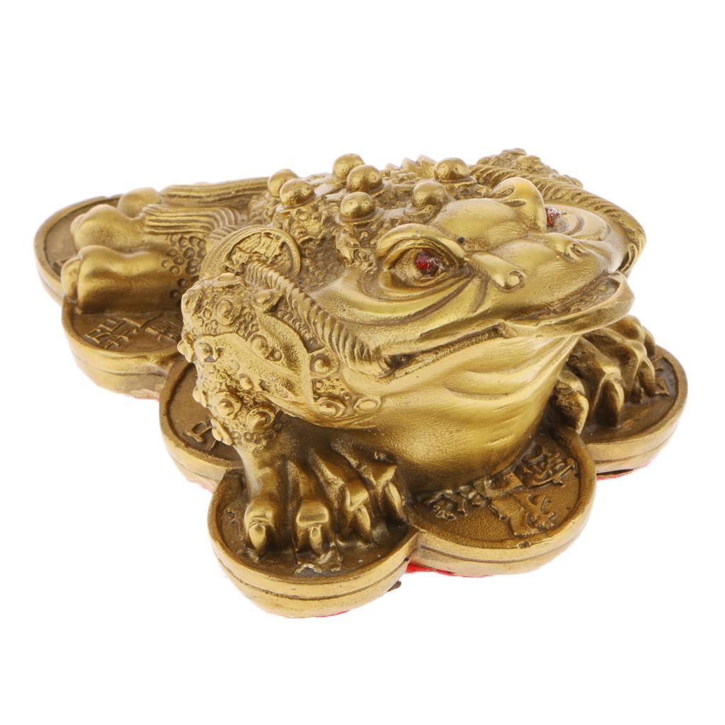 Feng Shui Money Lucky Fortune Oriental Chinese Wealth Lucky Toad Ornament L